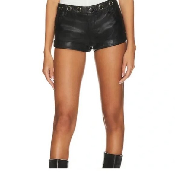 One Teaspoon - BLACK HEARTBREAK HOTEL LEATHER BANDITS - 30 - Picture 2 of 10